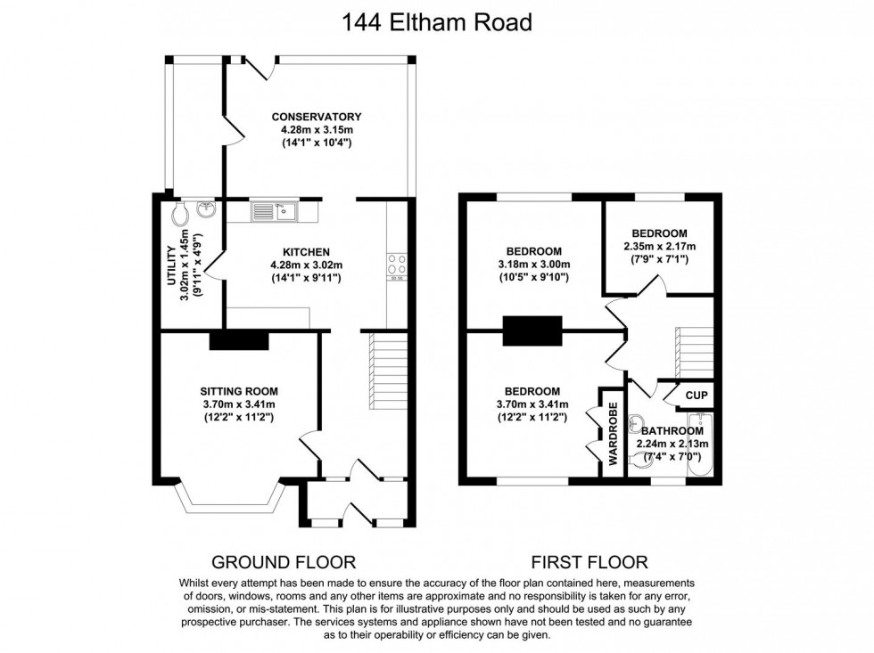 Floorplan for Eltham Road, West Bridgford, Nottingham