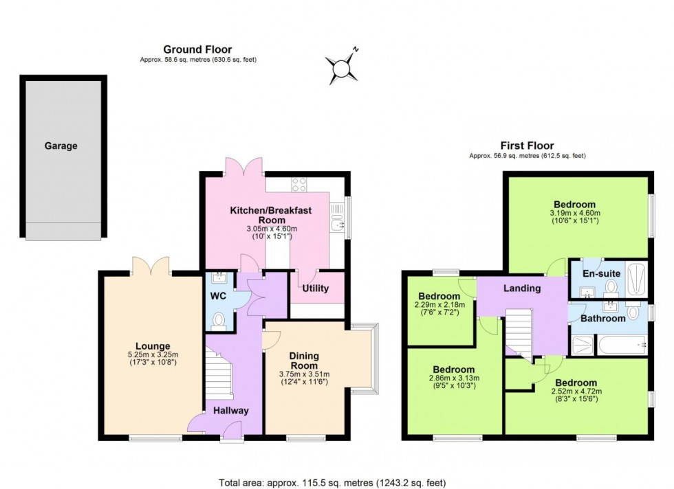 Floorplan for Marriott Close, Keyworth, Nottingham