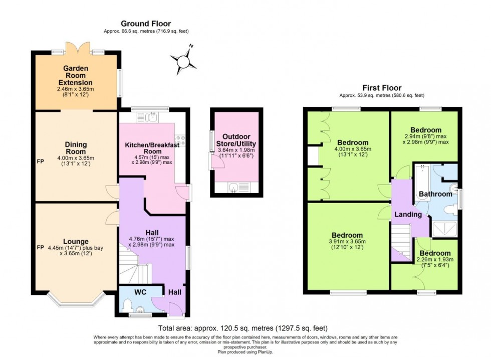 Floorplan for Taunton Road, West Bridgford, Nottingham