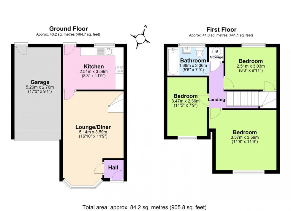 Floorplan for Garsdale Close, Gamston, Nottingham