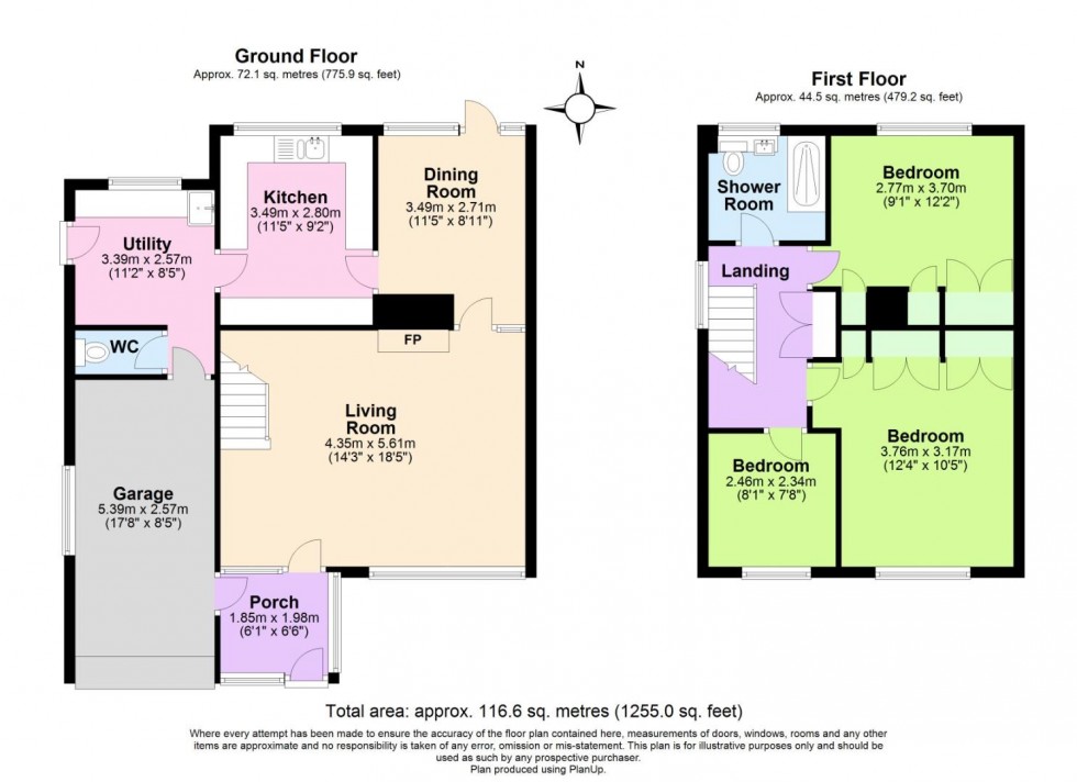 Floorplan for Trinity Close, Ashby-De-La-Zouch