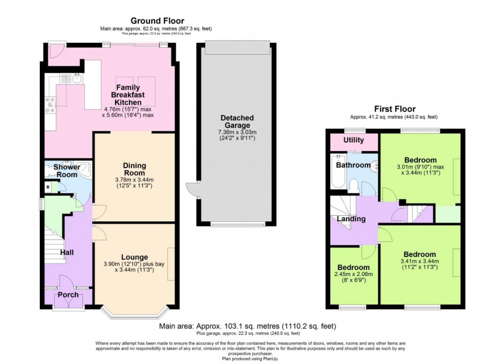 Floorplan for Abbey Road, West Bridgford, Nottingham