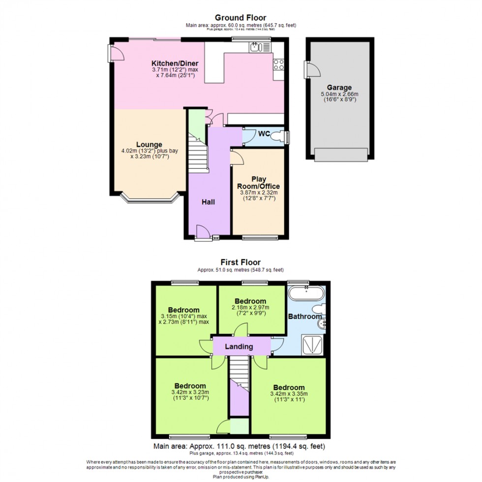 Floorplan for Crich Way, Newhall