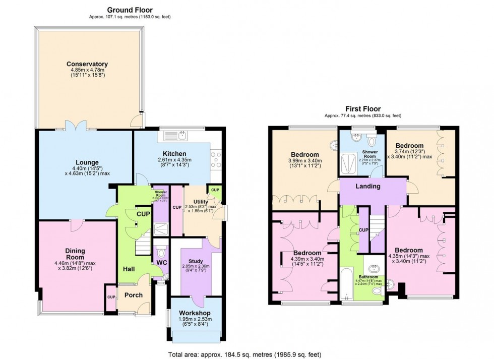 Floorplan for Brownhill Close, Cropwell Bishop, Nottingham