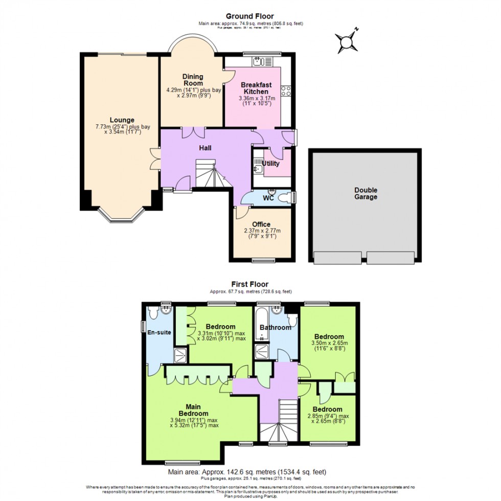 Floorplan for Westminster Drive, Upper Saxondale, Nottingham