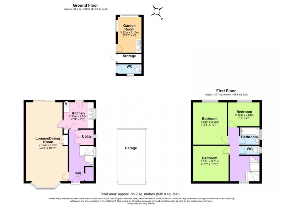 Floorplan for Foxhill Road, Carlton, Nottingham