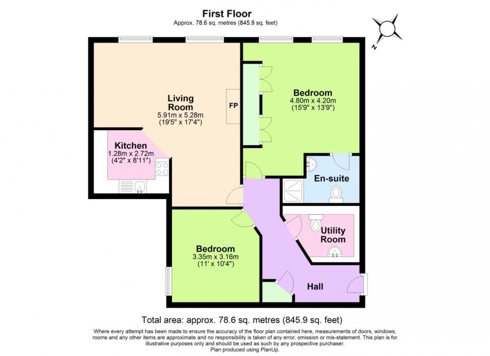 Floorplan for Bath Street, Ashby-De-La-Zouch