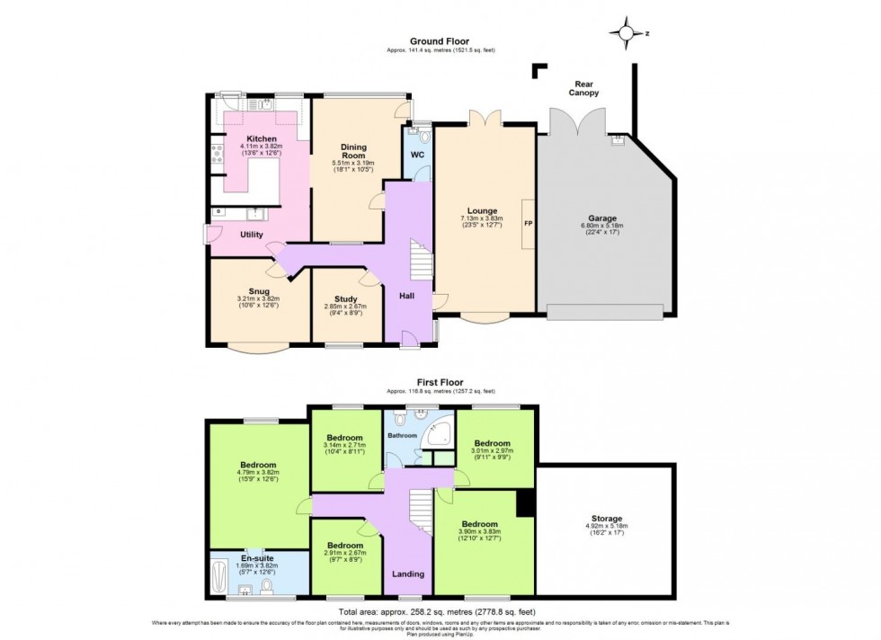 Floorplan for The Moor, Coleorton,