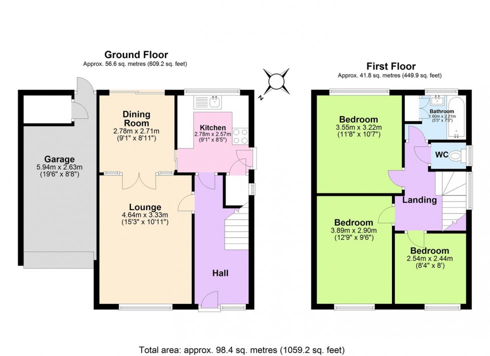 Floorplan for Walton Drive, Keyworth, Nottingham