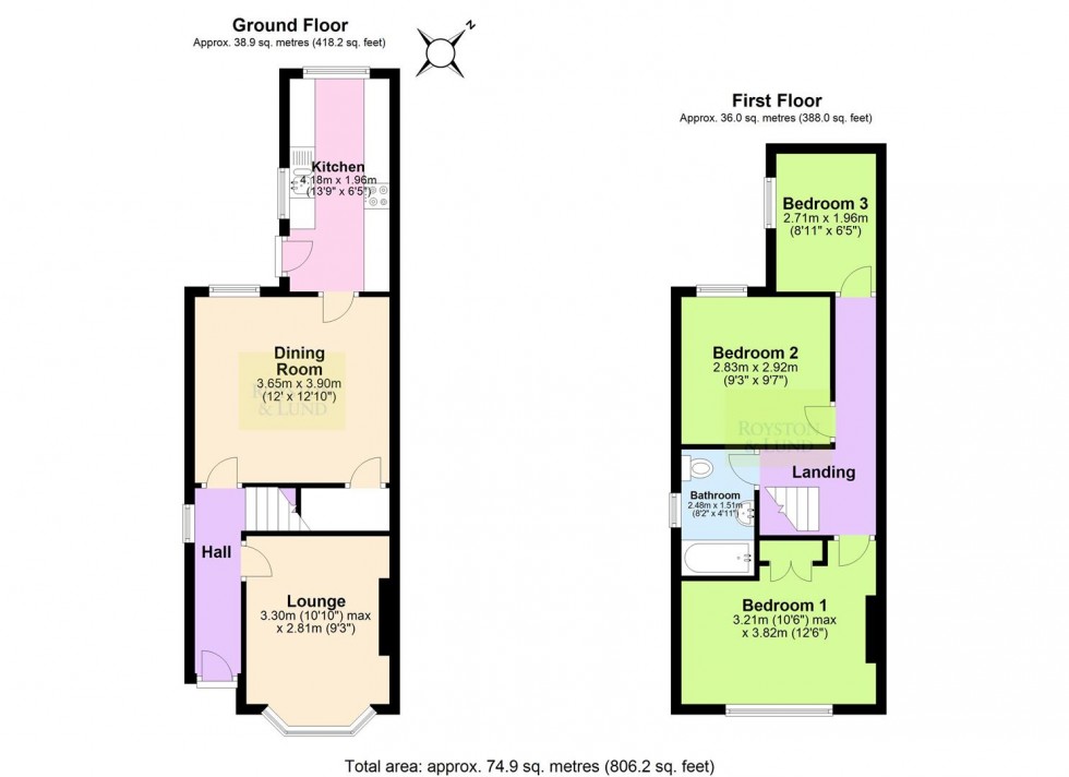 Floorplan for Manvers Road, West Bridgford, Nottingham