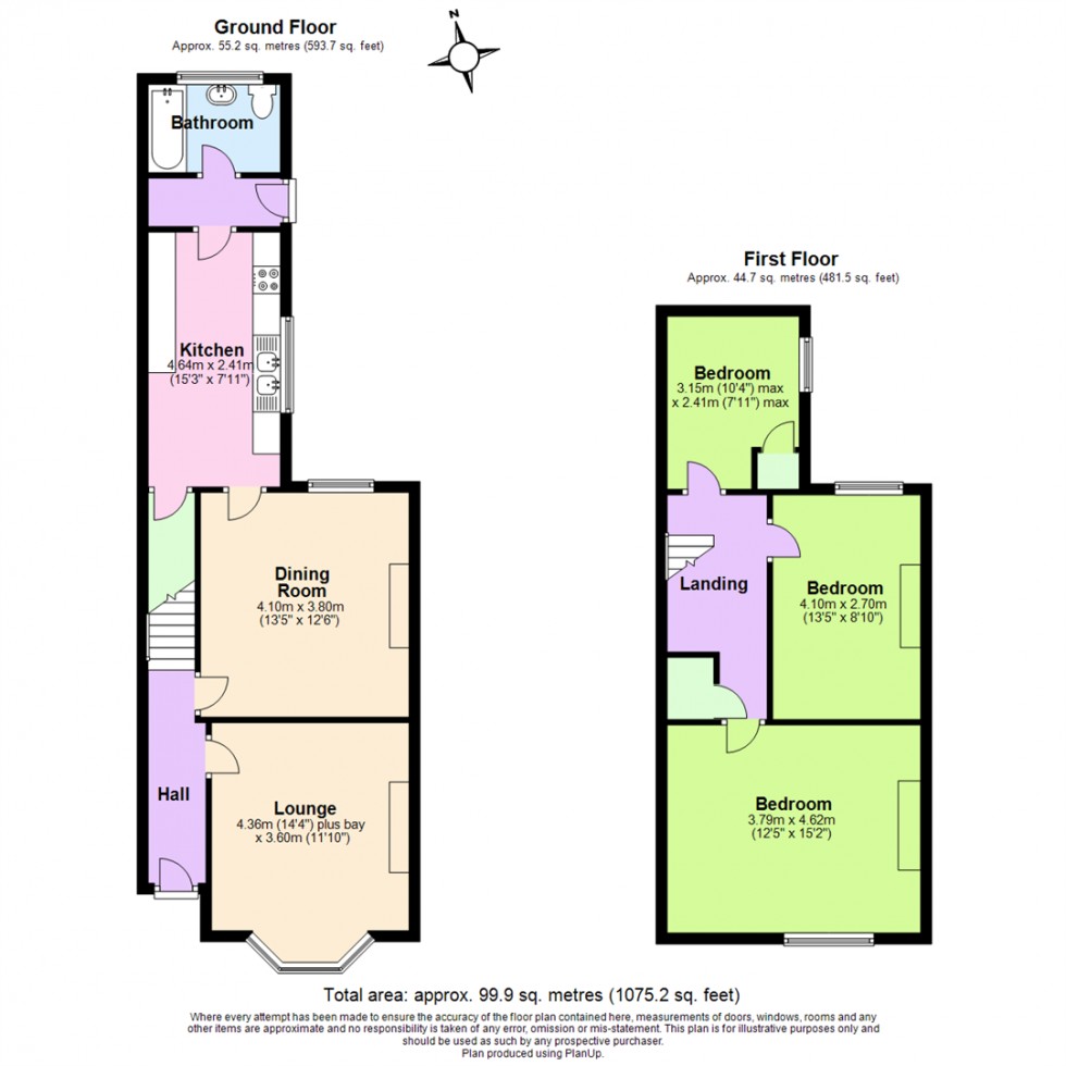 Floorplan for Avenue Road, Ashby De La Zouch