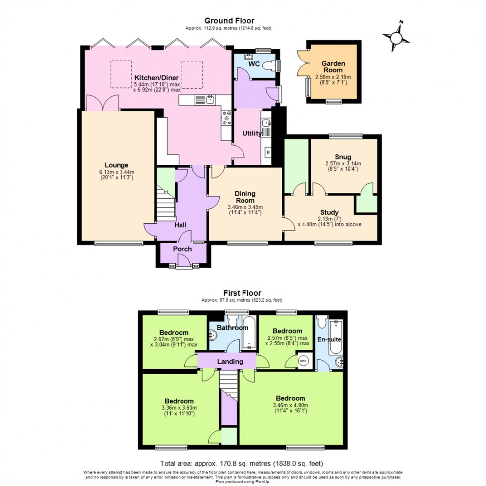 Floorplan for Willow Road, West Bridgford, Nottingham