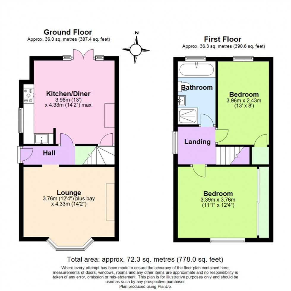 Floorplan for Eltham Road, West Bridgford, Nottingham