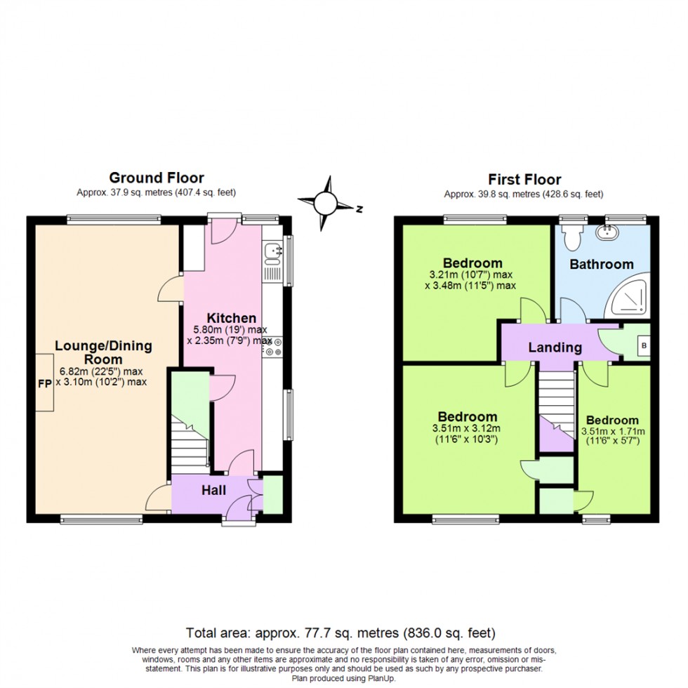 Floorplan for Farm Close, Clifton, Nottingham