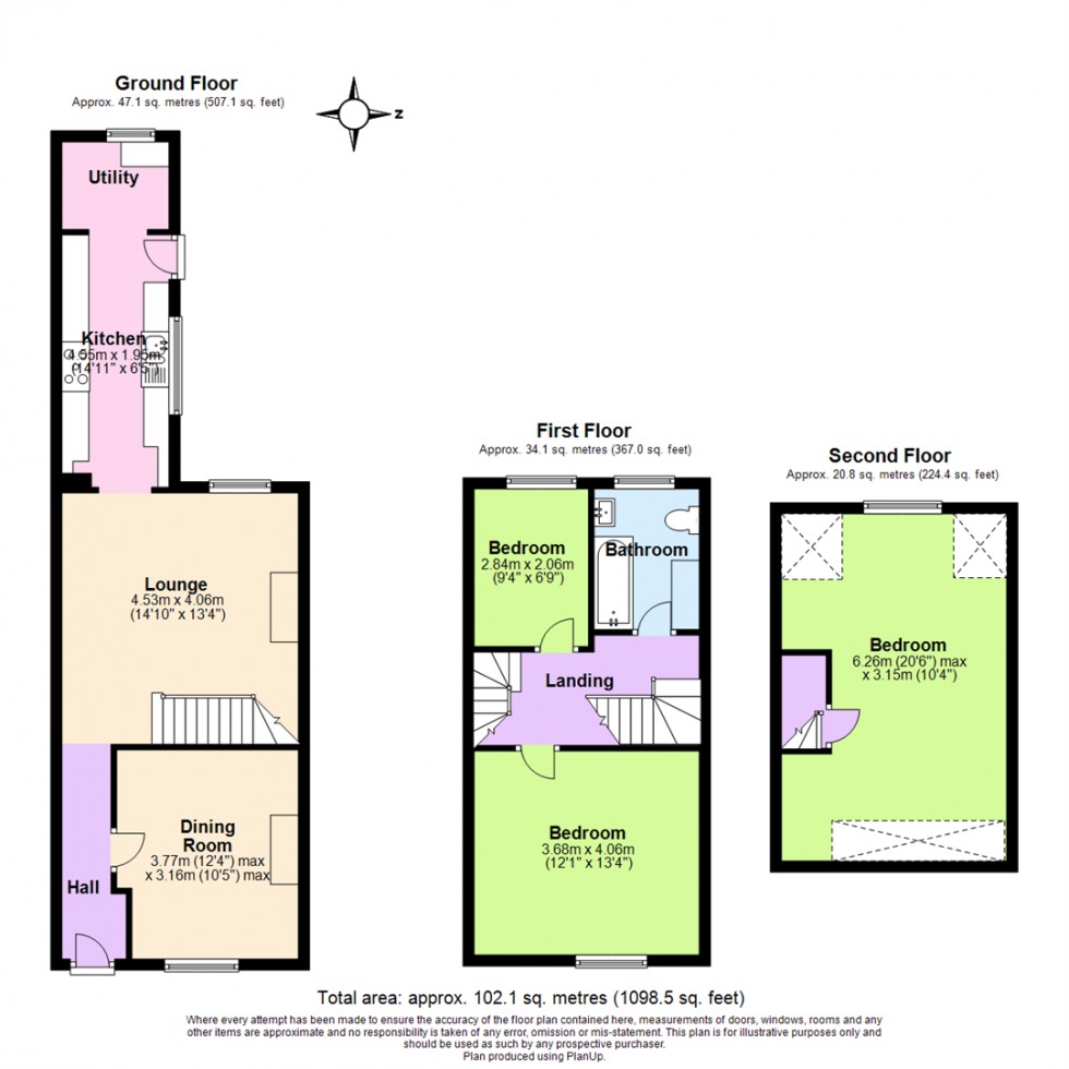 Floorplan for Woolmer Road, Meadows, Nottingham