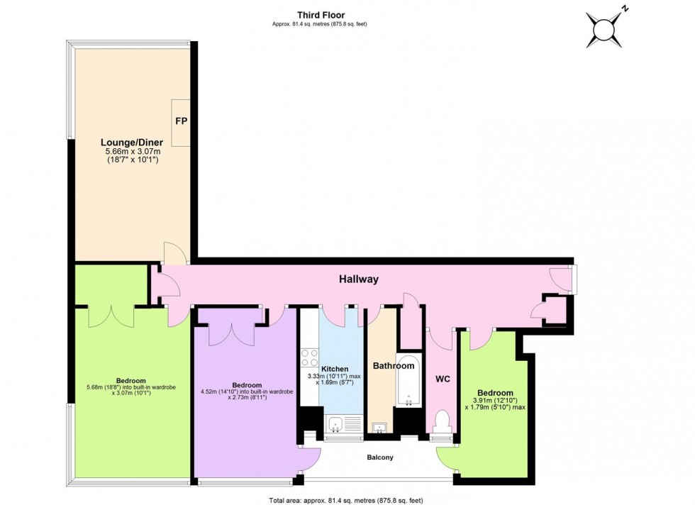 Floorplan for Harvard House, Wilford Lane, West Bridgford