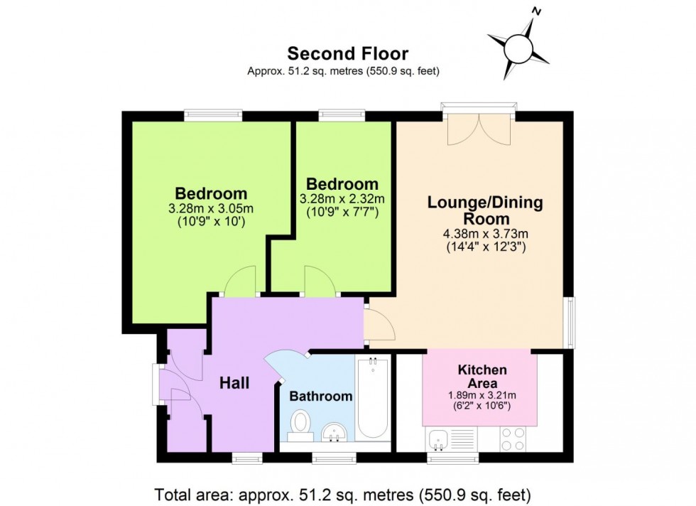 Floorplan for Westminster Drive, Church Gresley