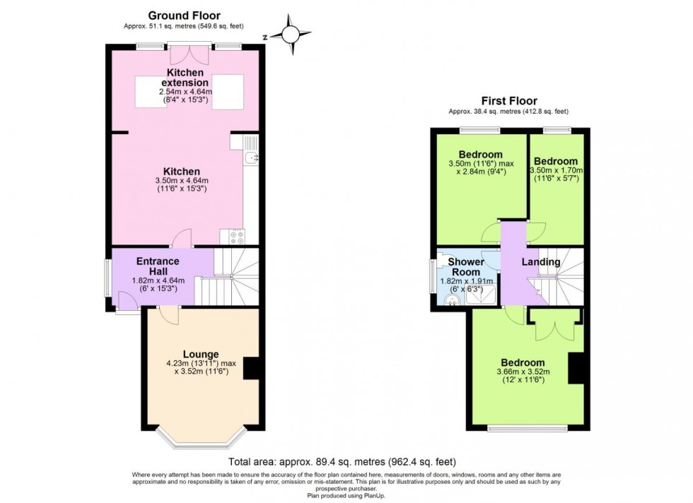 Floorplan for Highfield Road, West Bridgford, Nottingham