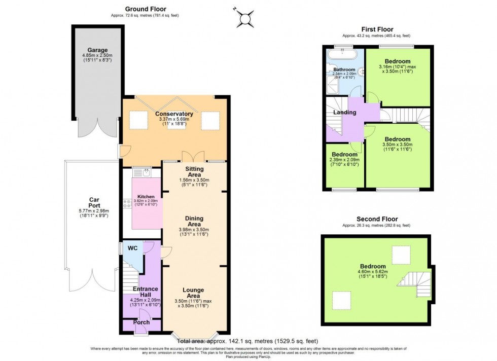 Floorplan for Ropsley Crescent, West Bridgford, Nottingham