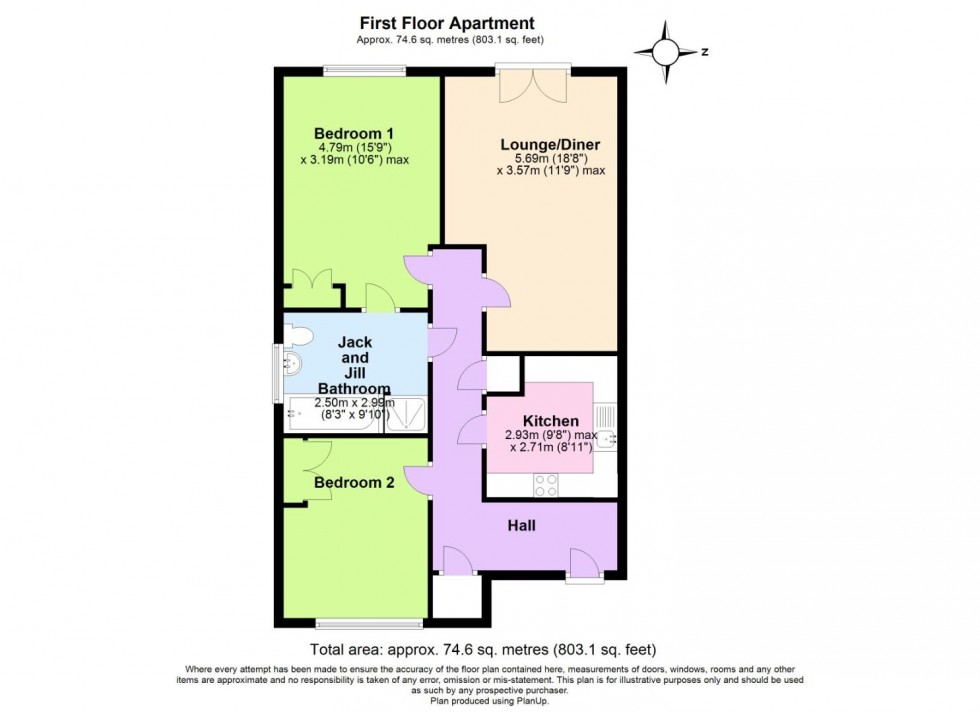 Floorplan for Dann Place, Wilford, Nottingham