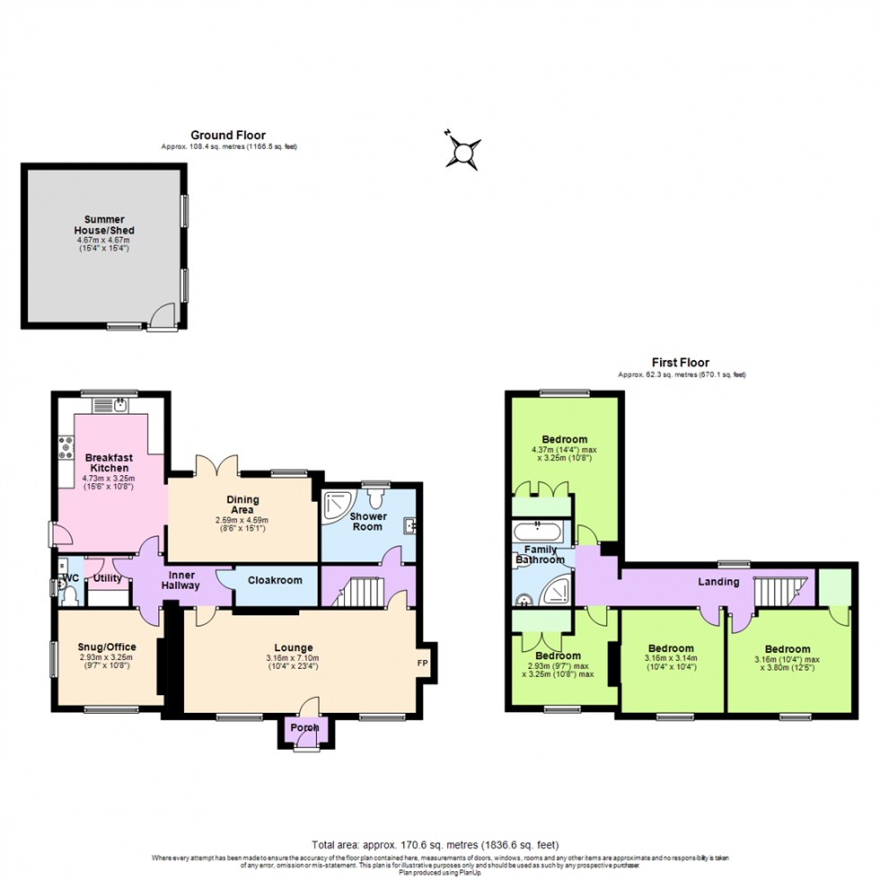 Floorplan for Clifton Road, Netherseal