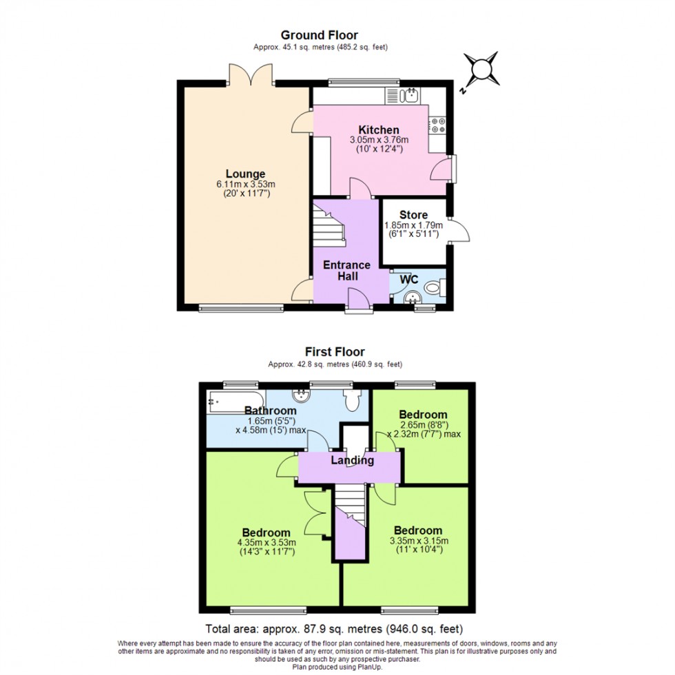 Floorplan for Deans Court, Cotgrave, Nottingham