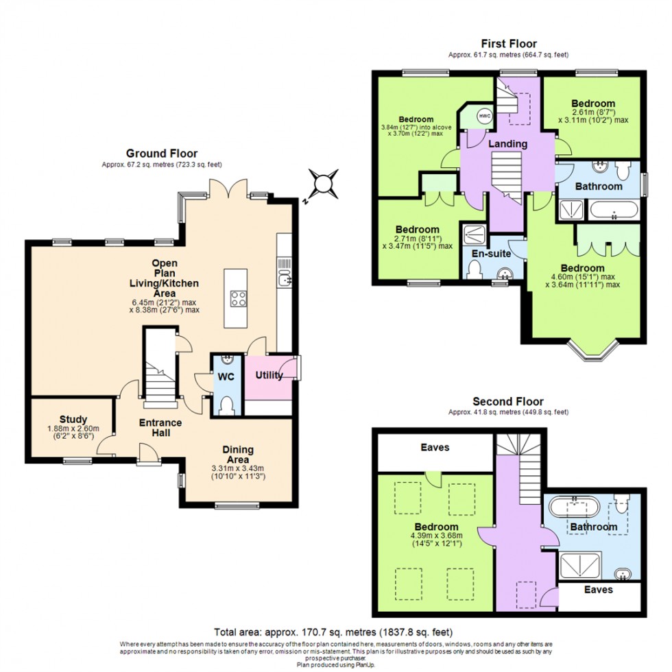 Floorplan for Woodland Lane, Ashby-De-La-Zouch