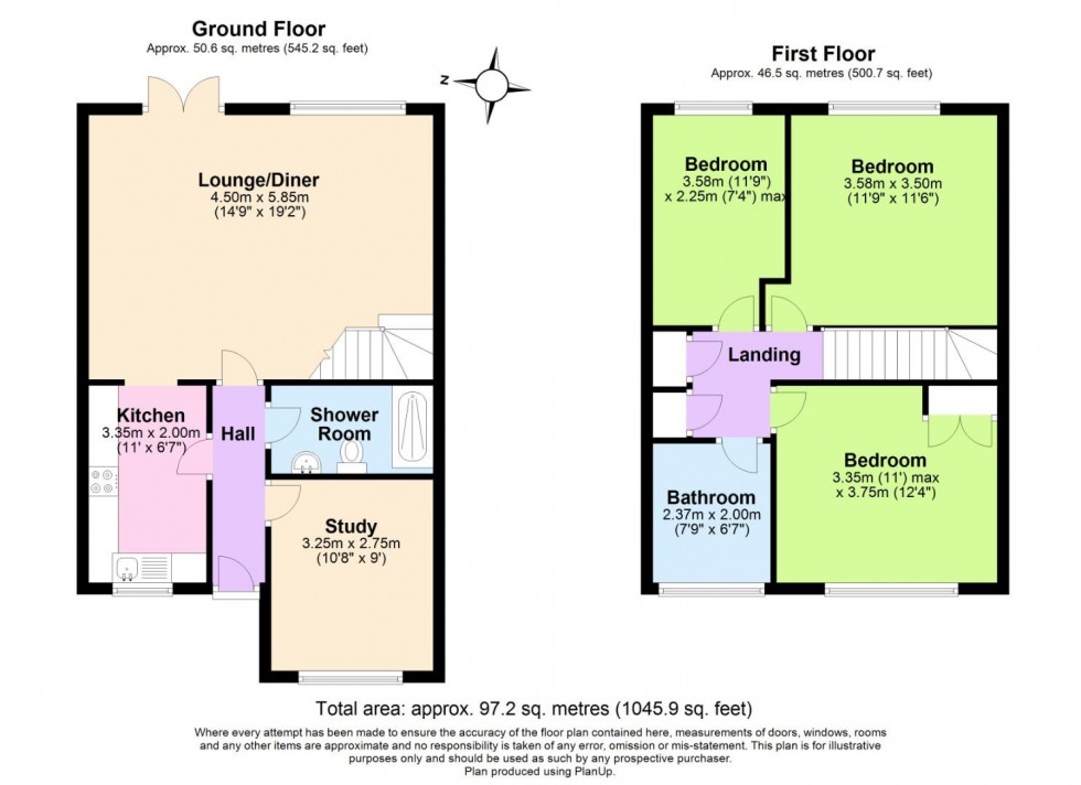 Floorplan for Bisham Drive, West Bridgford, Nottingham