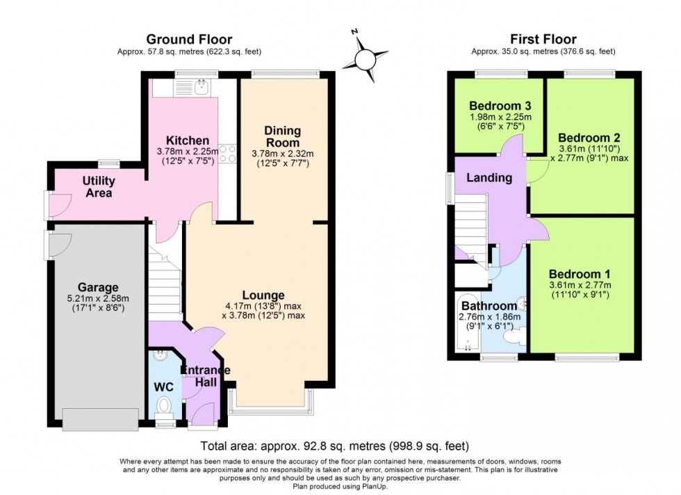 Floorplan for Parkstone Close, West Bridgford, Nottingham