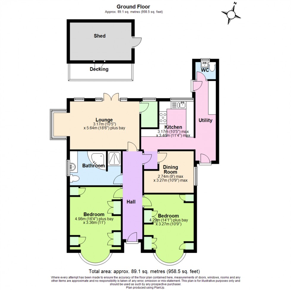 Floorplan for Lullington Road, Overseal, Swadlincote