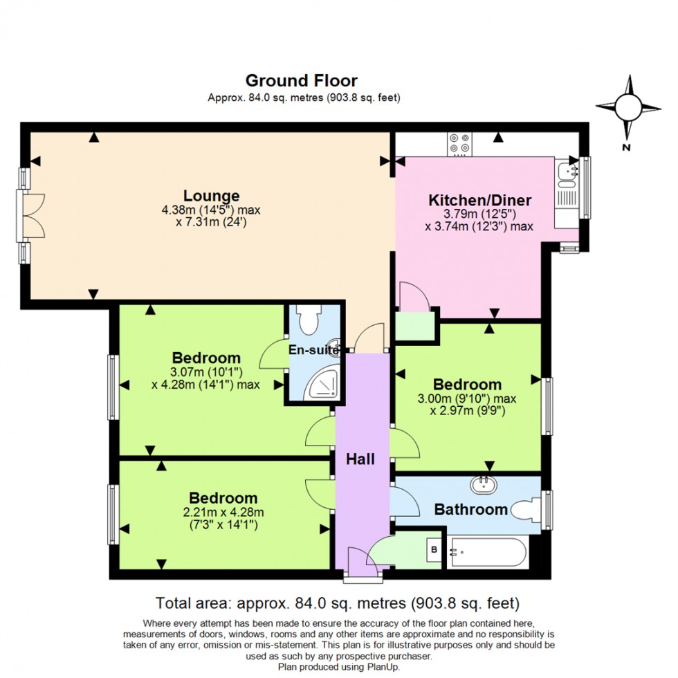 Floorplan for Edward Court, Edward Road, West Bridgford