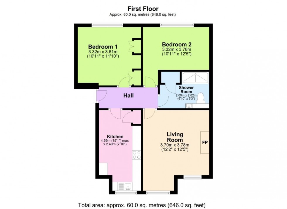 Floorplan for Elmsdale Gardens, Burton Joyce, Nottingham