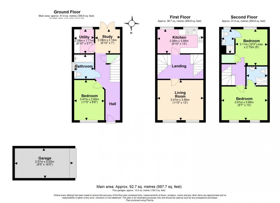 Floorplan for Woodyard Close, Church Gresley,