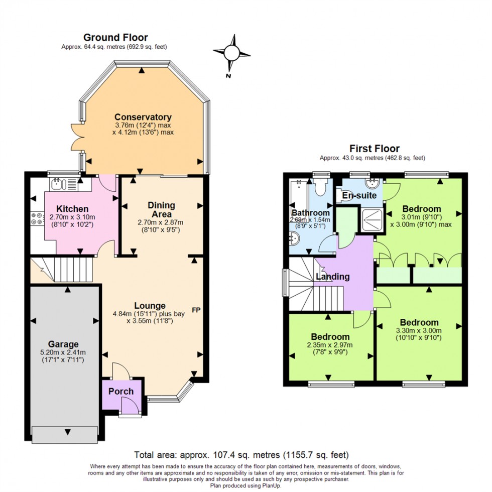 Floorplan for Ringstead Close, West Bridgford, Nottingham