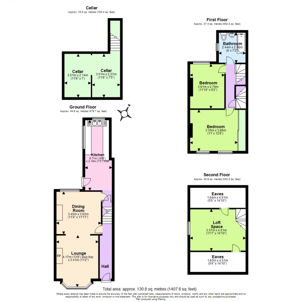 Floorplan for Sandon Street, New Basford, Nottingham