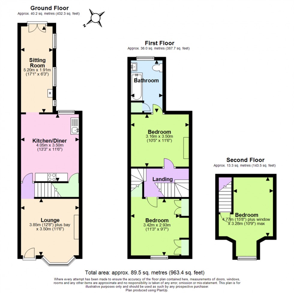 Floorplan for Woodward Street, The Meadows, Nottingham