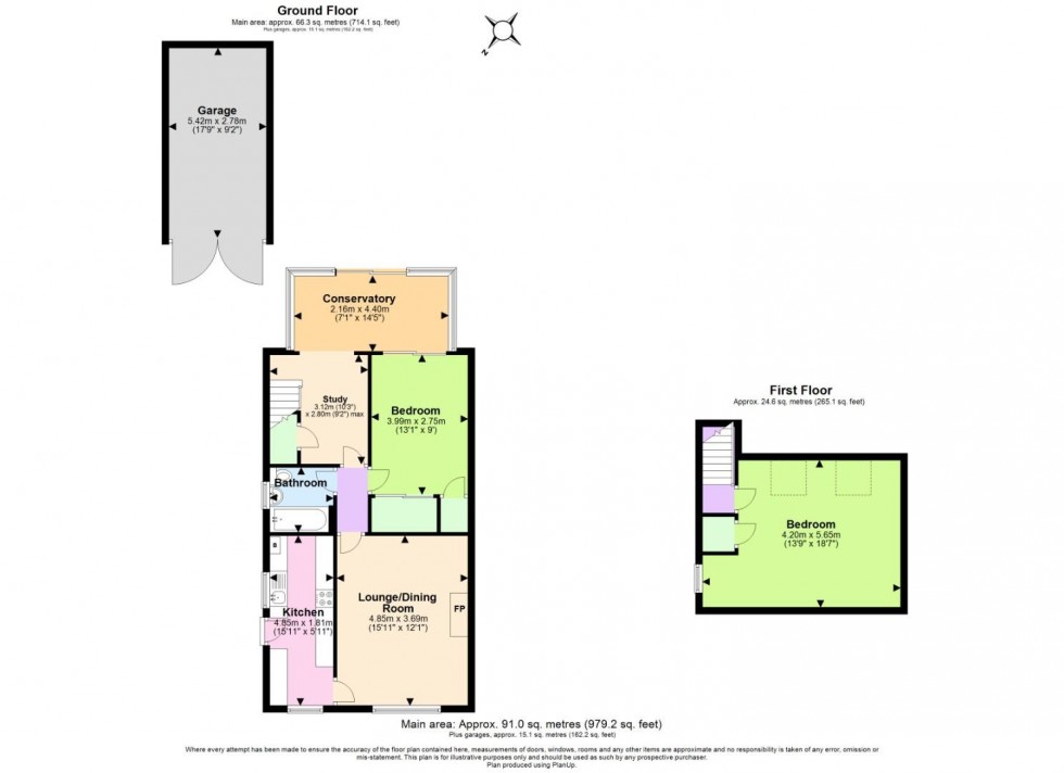 Floorplan for Rowan Drive, Keyworth, Nottingham