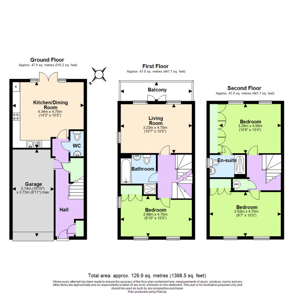 Floorplan for Dunbar Way, Ashby-De-La-Zouch