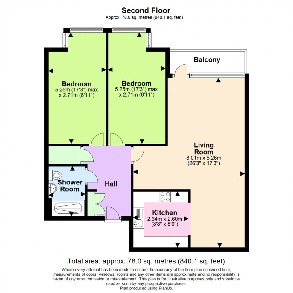 Floorplan for Hilton Grange, West Bridgford, Nottingham