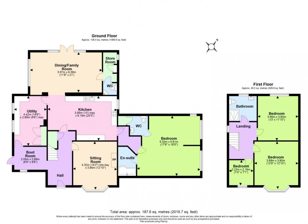 Floorplan for Beech House, Boundary