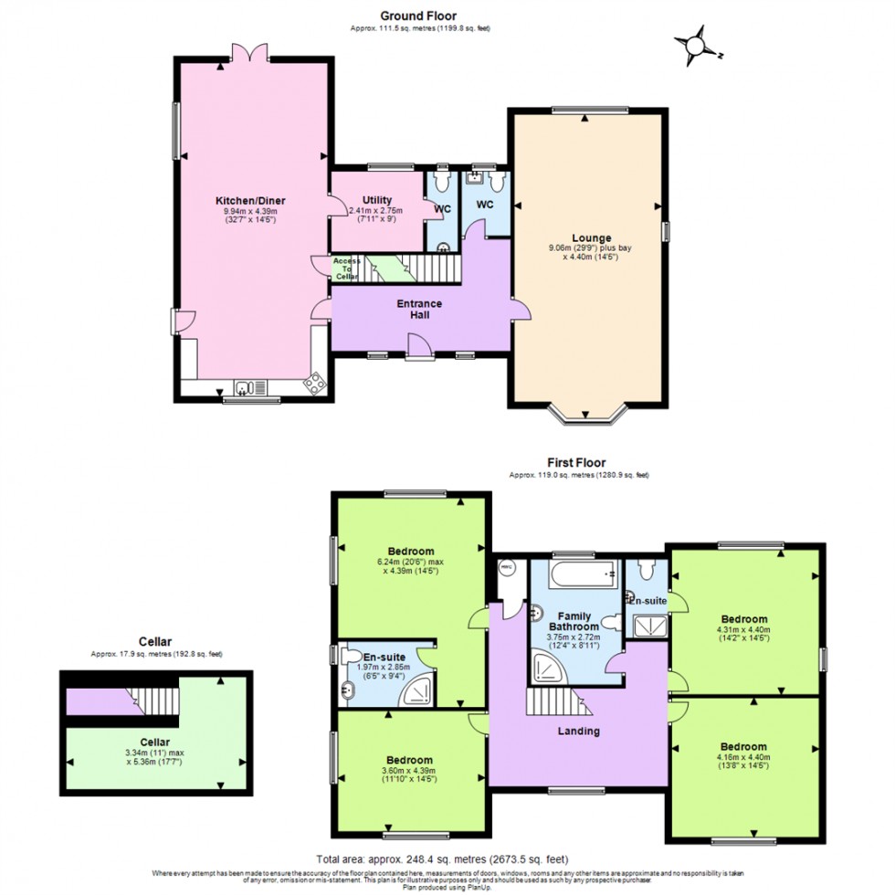 Floorplan for Wysall Lane, Keyworth, Nottingham