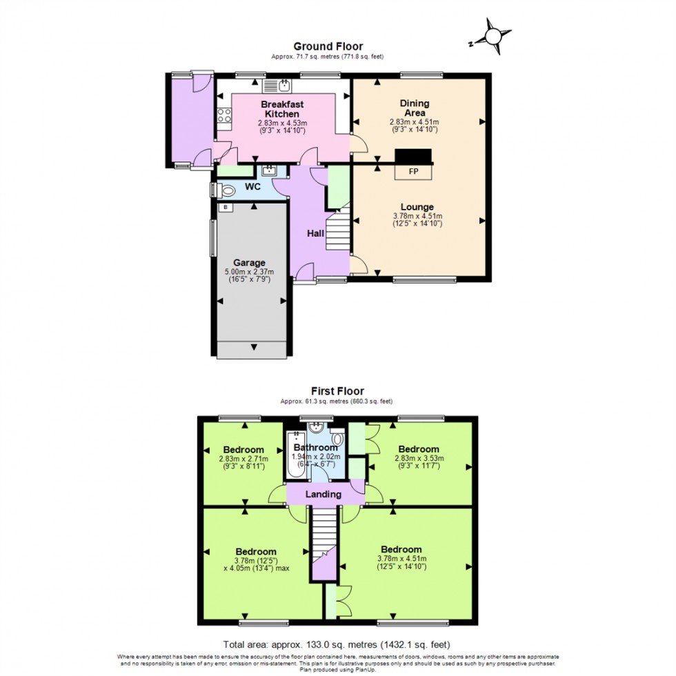 Floorplan for Brook View Drive, Keyworth, Nottingham