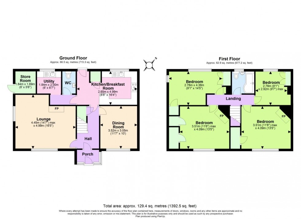 Floorplan for Trenchard Close, Newton, Nottingham