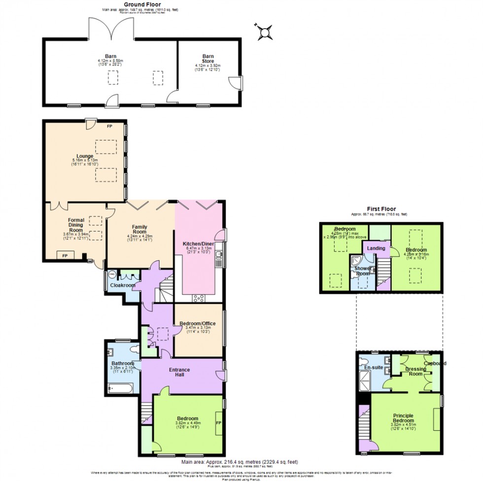 Floorplan for Main Street, Widmerpool, Nottingham