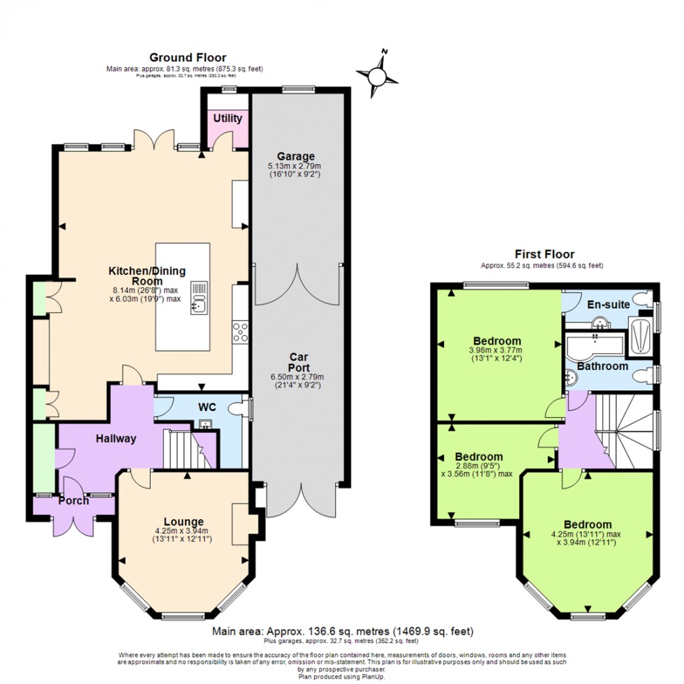 Floorplan for Burleigh Road, West Bridgford, Nottingham