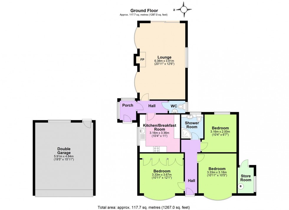 Floorplan for Highfield Road, Keyworth, Nottingham