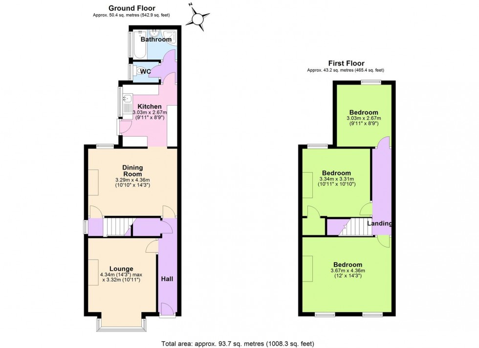 Floorplan for Greenheath Road, Hednesford, Cannock