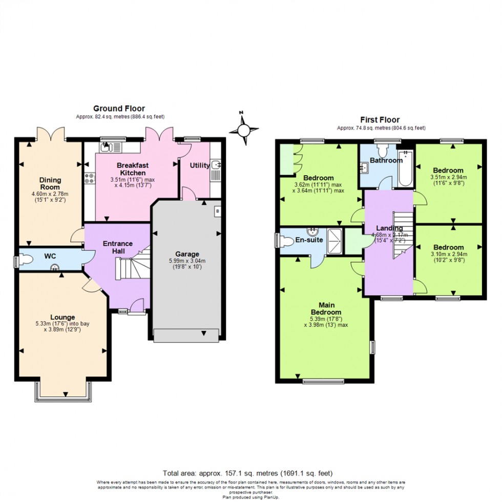 Floorplan for Cobblestone Drive, Swadlincote