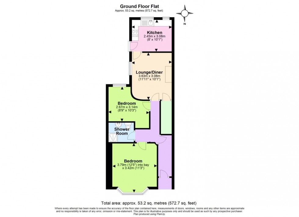 Floorplan for Blake Road, West Bridgford, Nottingham