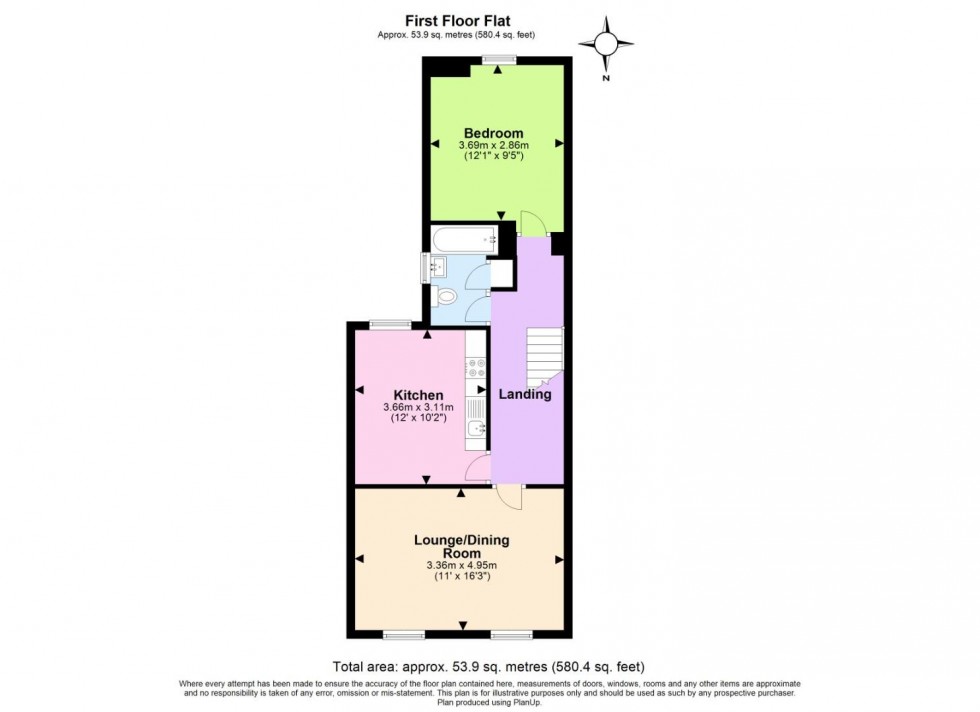 Floorplan for Blake Road, West Bridgford, Nottingham